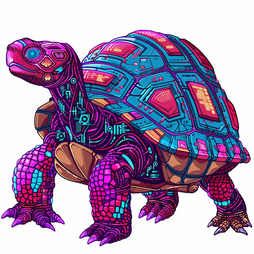 Sticker of a turtle majestic Expressive surreal Vinyl Decal Sticker for Car, Laptop, Tumbler and more # F022010