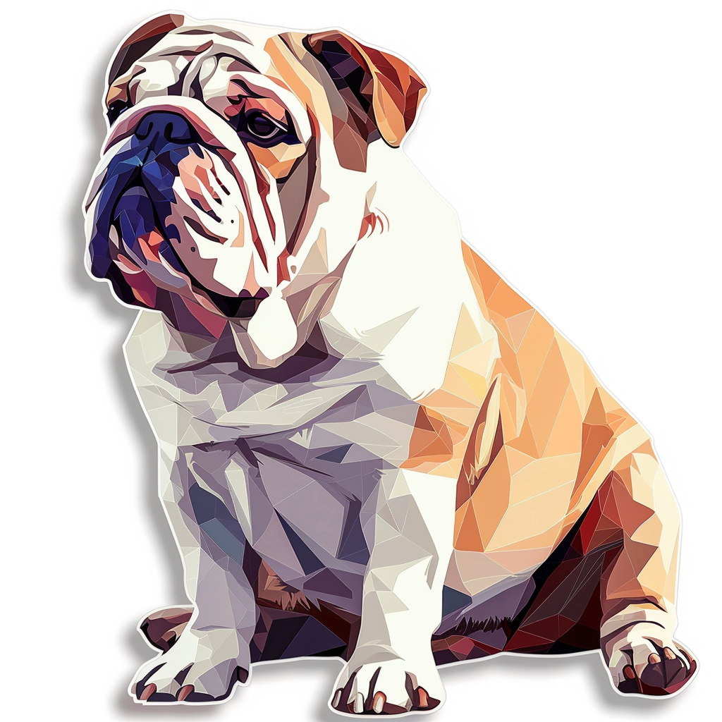 Bulldog Dog majestic Expressive surreal Vinyl Decal Sticker for Car, Laptop, Tumbler and more # F017345