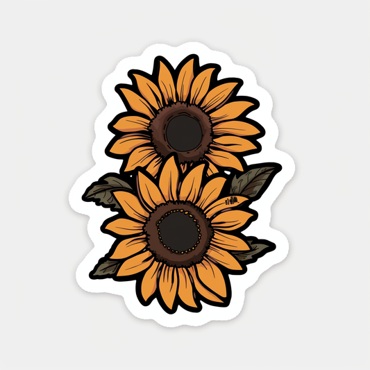 Sunflowers Expressive surreal Vinyl Decal Sticker for Car, Laptop, Tumbler and more # F018126