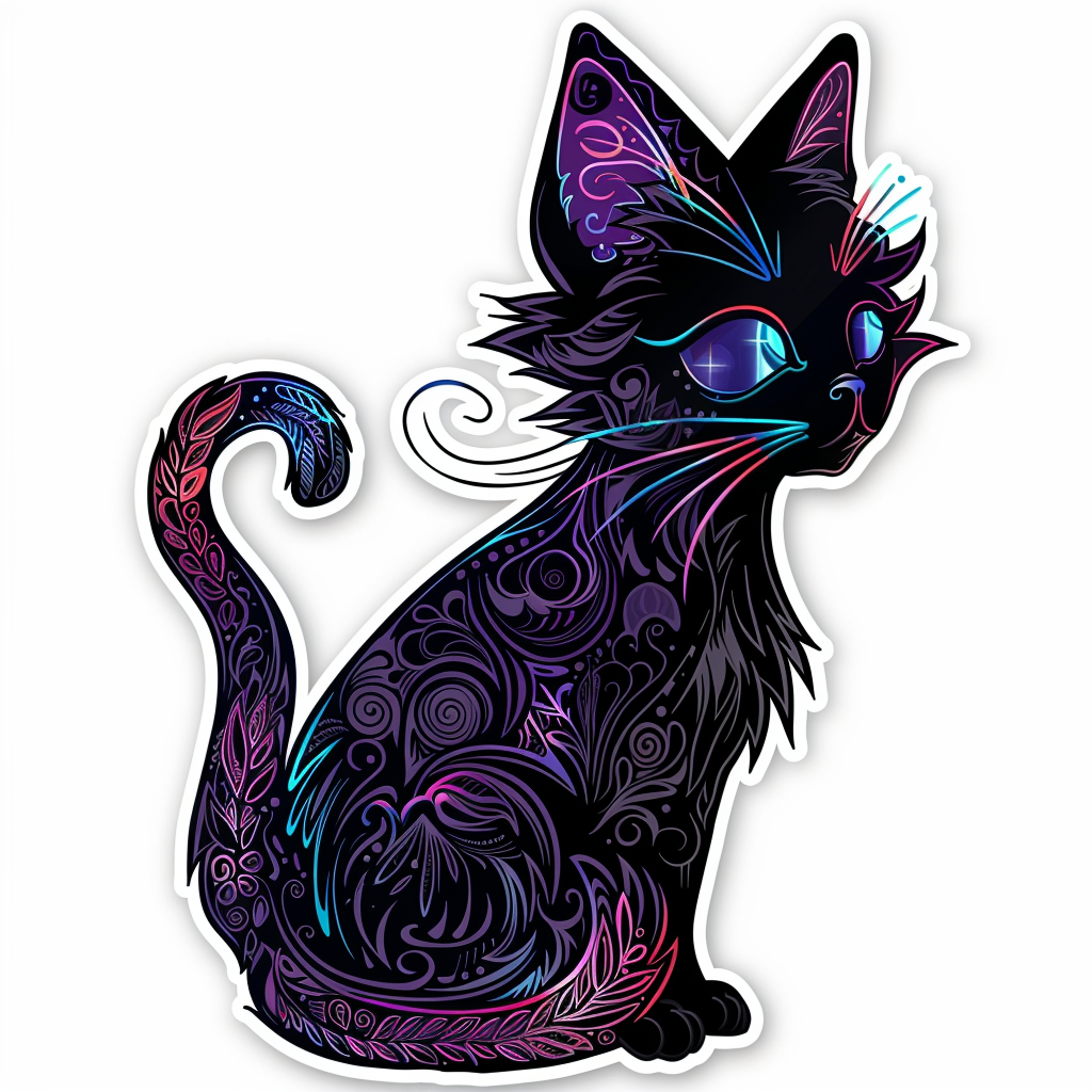 Adorable Turkish Angora Cat Vinyl Decal Sticker for Car, Laptop, Tumbler and more # F020968-4" x 4"