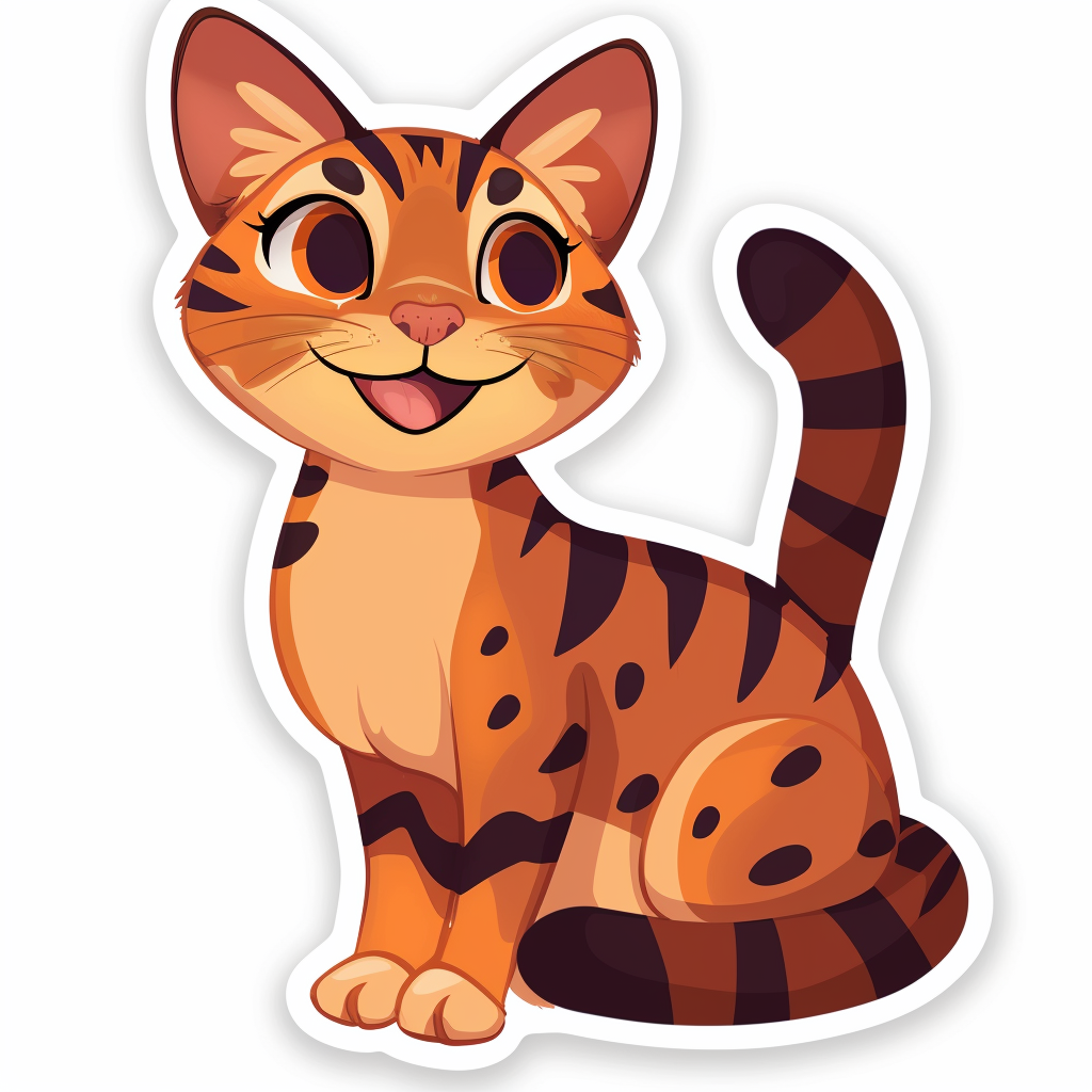 American Shorthair Cat majestic Expressive surreal Vinyl Decal Sticker for Car, Laptop, Tumbler and more # F018575