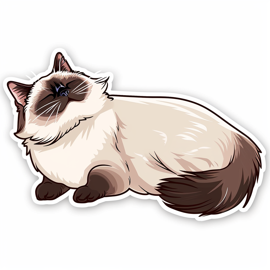 Ragdoll cat Vinyl Decal Sticker for Car, Laptop, Tumbler and more # F07595