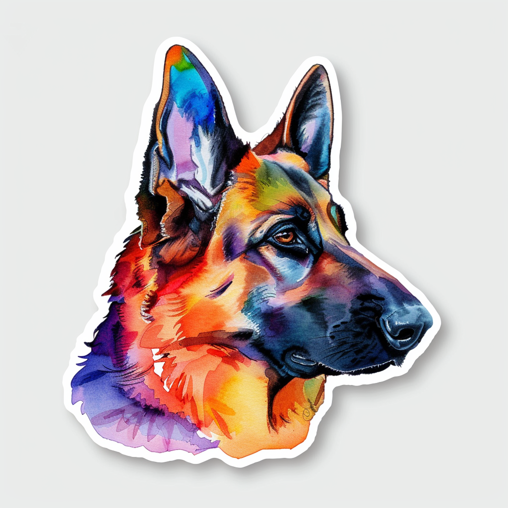 German Shepherd Dog Vinyl Decal Sticker for Car, Laptop, Tumbler and more # F011637