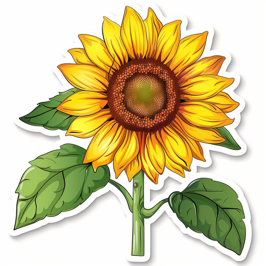 Sunflower flower majestic Expressive surreal Vinyl Decal Sticker for Car, Laptop, Tumbler and more # F022929