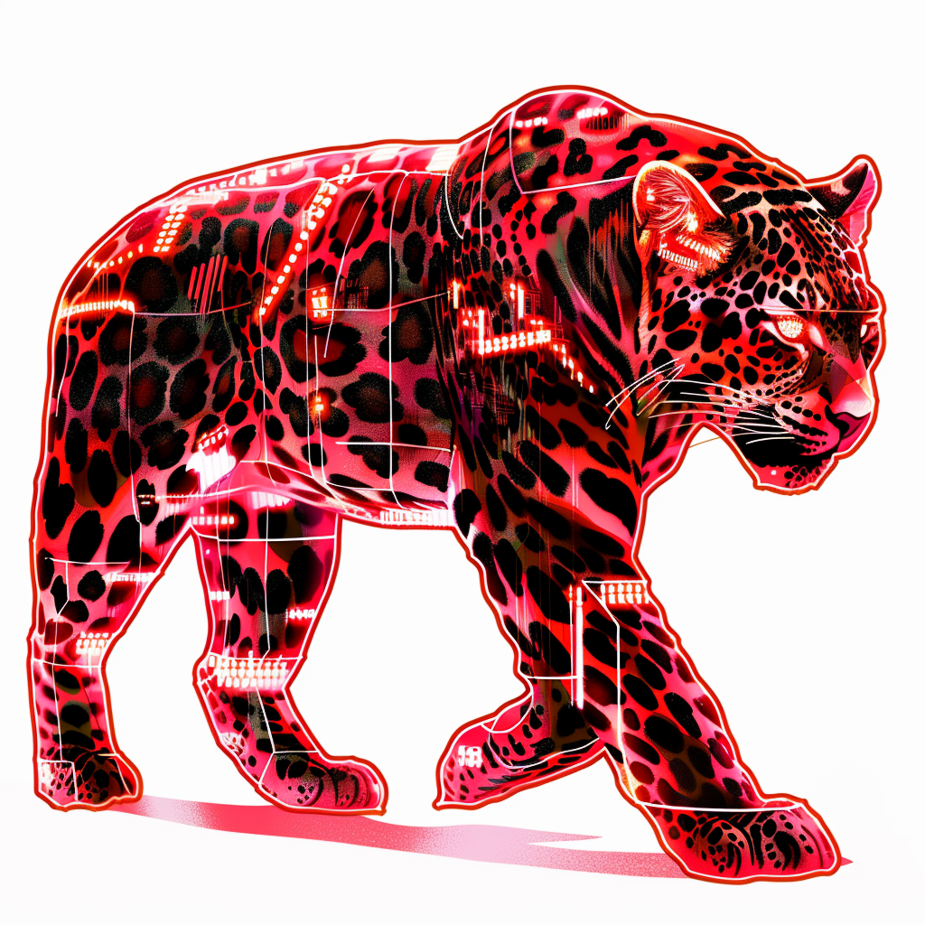 Leopard majestic Expressive surreal Vinyl Decal Sticker for Car, Laptop, Tumbler and more # F022556