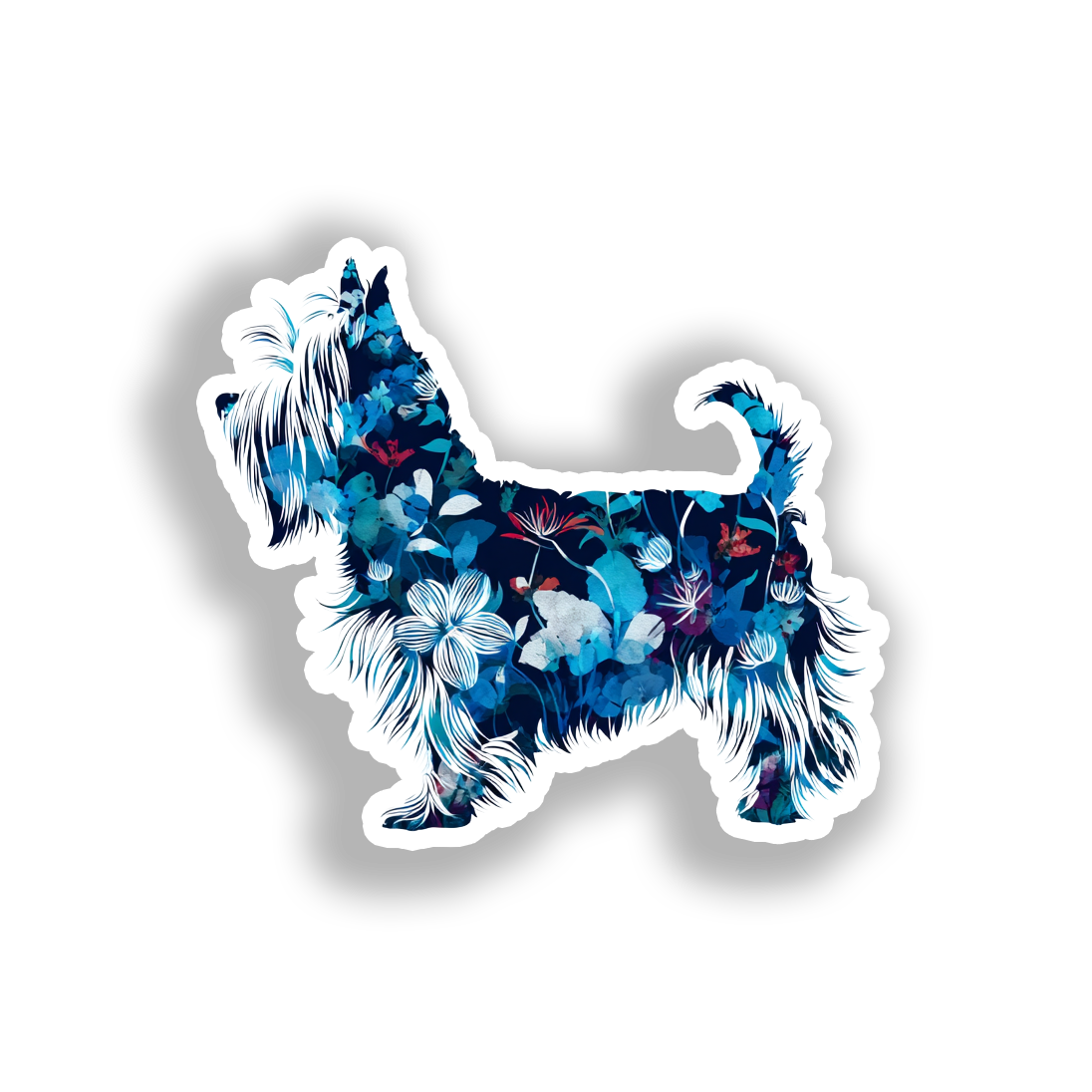 Yorkshire Terrier Dog Vinyl Decal Sticker for Car, Laptop, Tumbler and more # A017105-4" x 4"