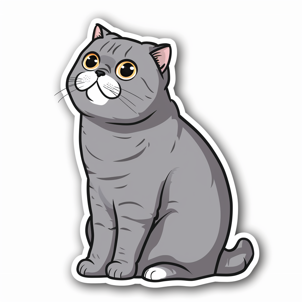 Scottish Fold cat Vinyl Decal Sticker for Car, Laptop, Tumbler and more # F07938