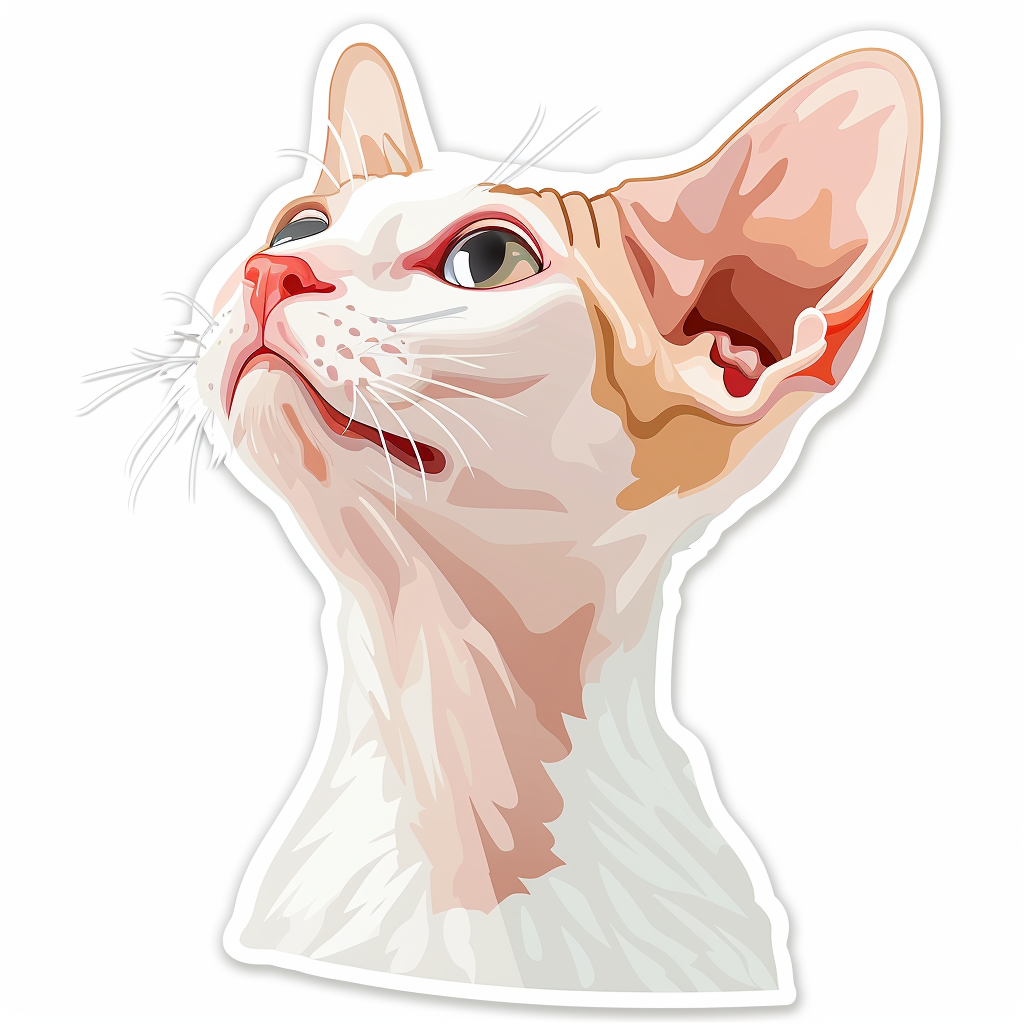 Devon Rex Cat Vinyl Decal Sticker for Car, Laptop, Tumbler and more # F09771