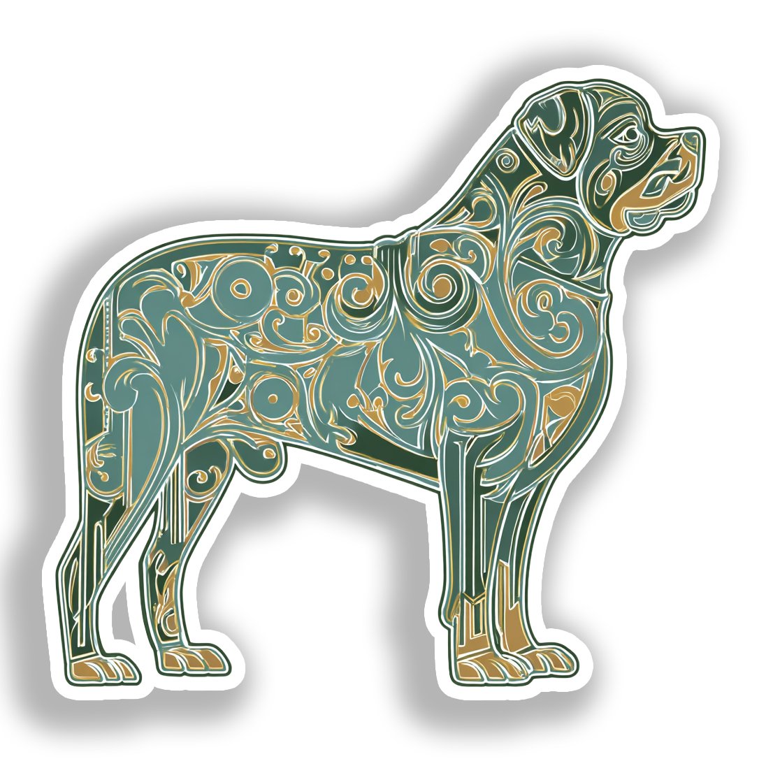 Rottweiler Dog Vinyl Decal Sticker for Car, Laptop, Tumbler and more # A017949-4" x 4"