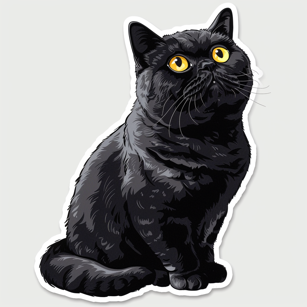 British Shorthair cat Vinyl Decal Sticker for Car, Laptop, Tumbler and more # F07664