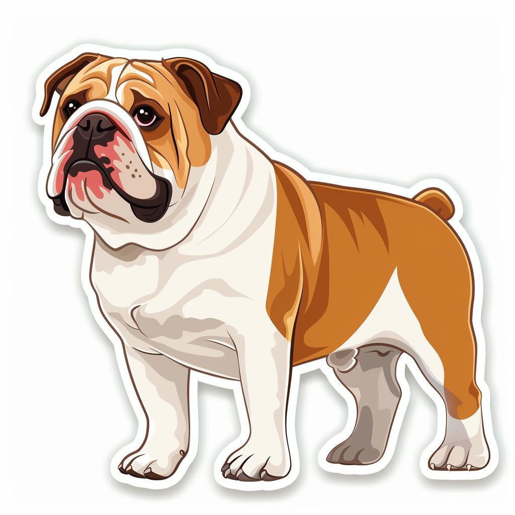 Bulldog Dog majestic Expressive surreal Vinyl Decal Sticker for Car, Laptop, Tumbler and more # F017366