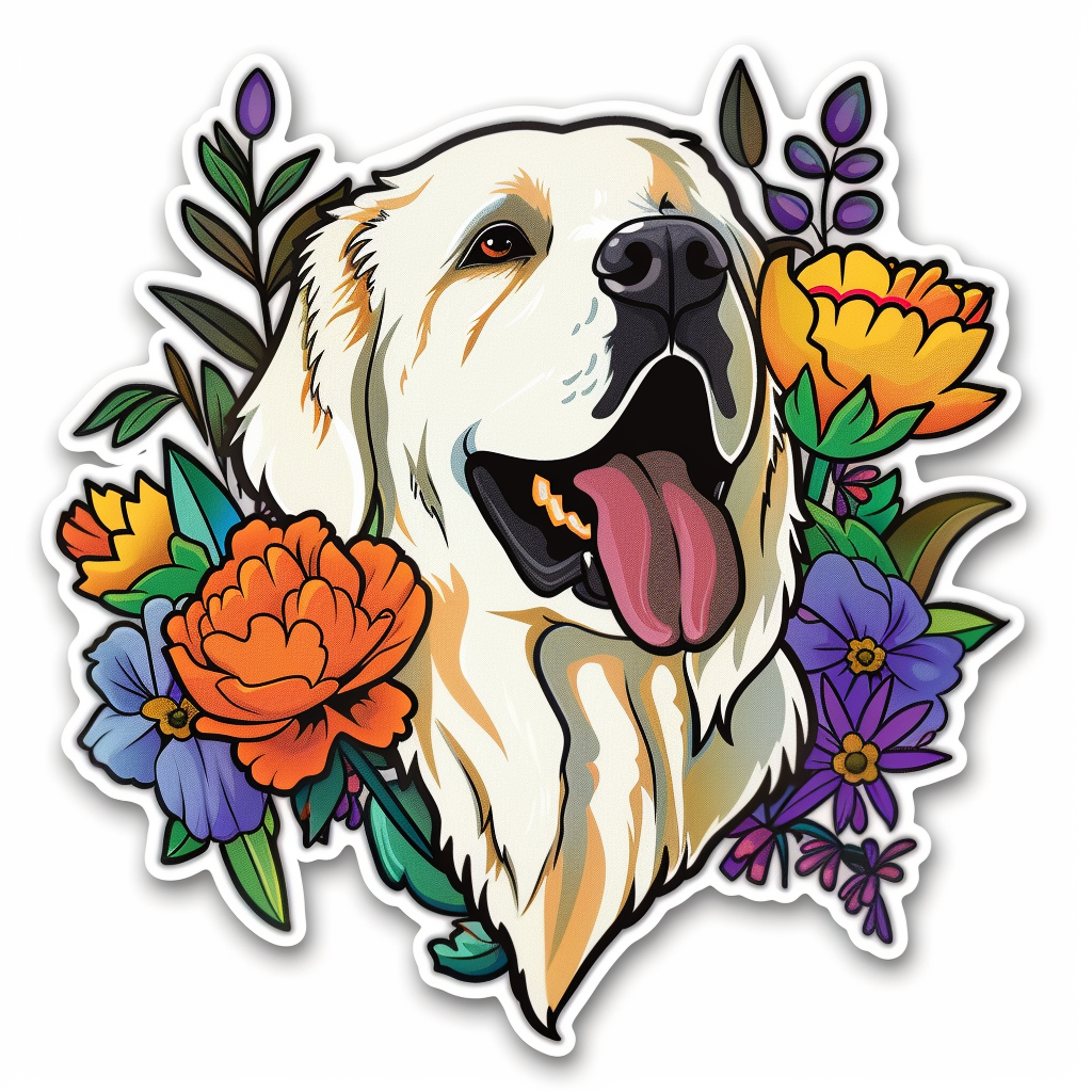 Sticker of Great Pyrenees dog  Vinyl Decal Sticker for Car, Laptop, Tumbler and more # F023577