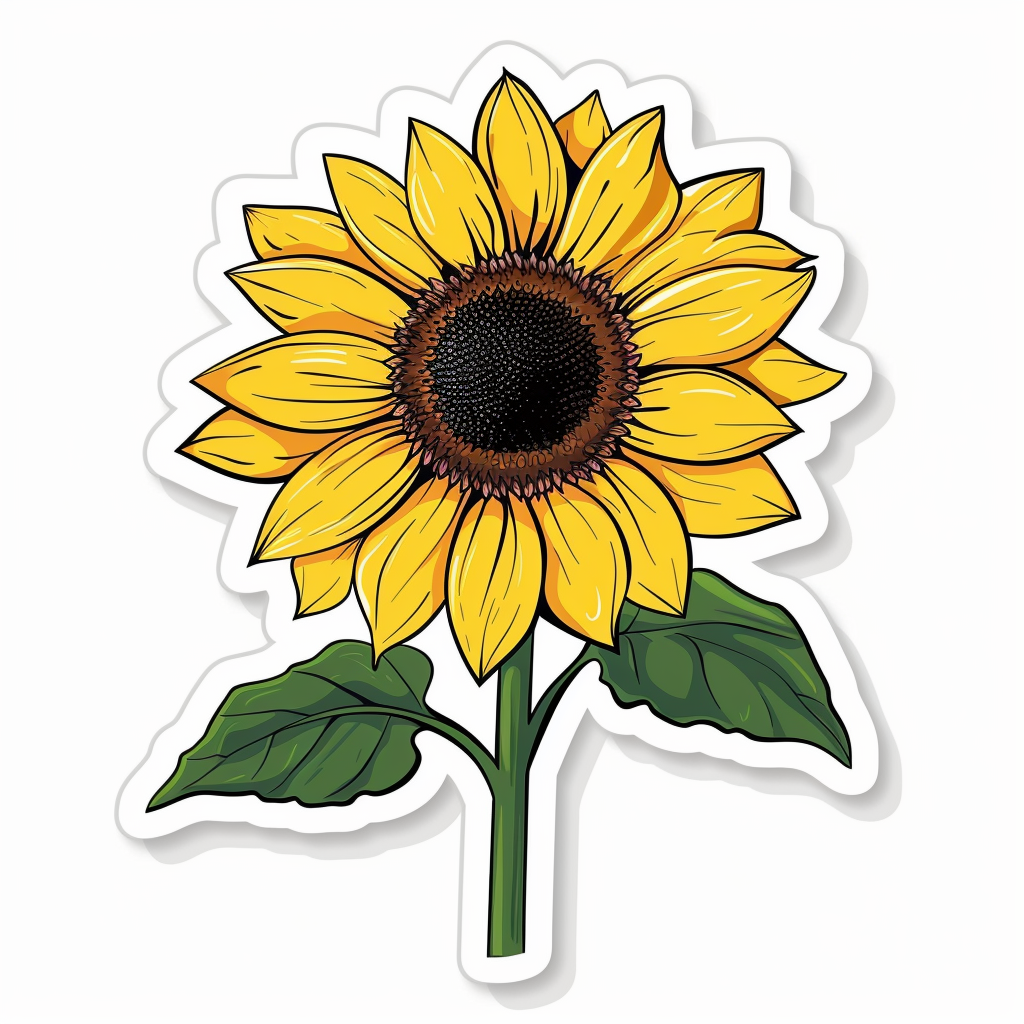 Sunflower flower majestic Expressive surreal Vinyl Decal Sticker for Car, Laptop, Tumbler and more # F023066