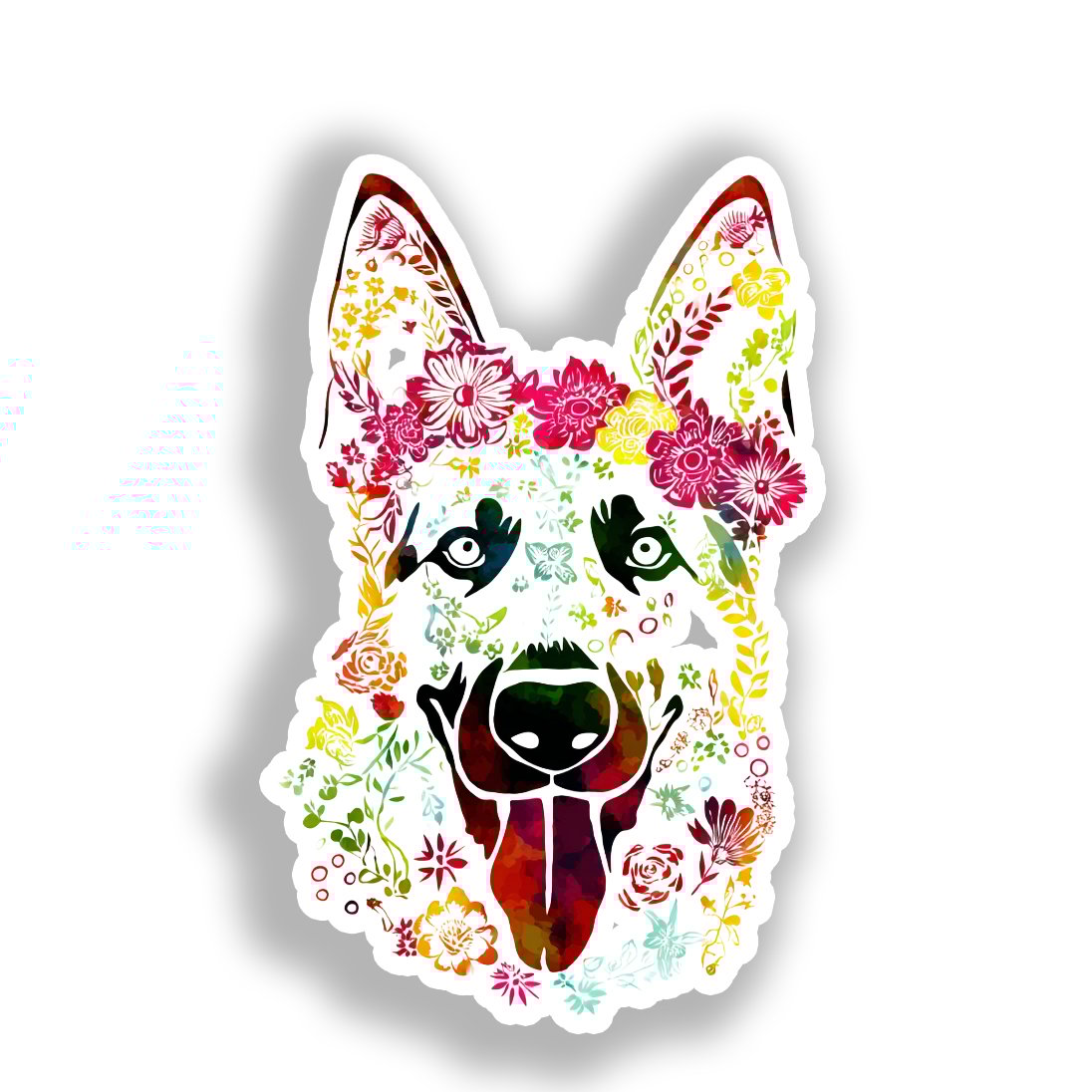 German Shepherd Dog Vinyl Decal Sticker for Car, Laptop, Tumbler and more # A019589-4" x 4"