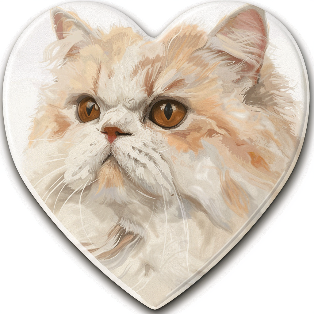 Sticker of a Persian Cat Expressive surreal Vinyl Decal Sticker for Car, Laptop, Tumbler and more # F016415