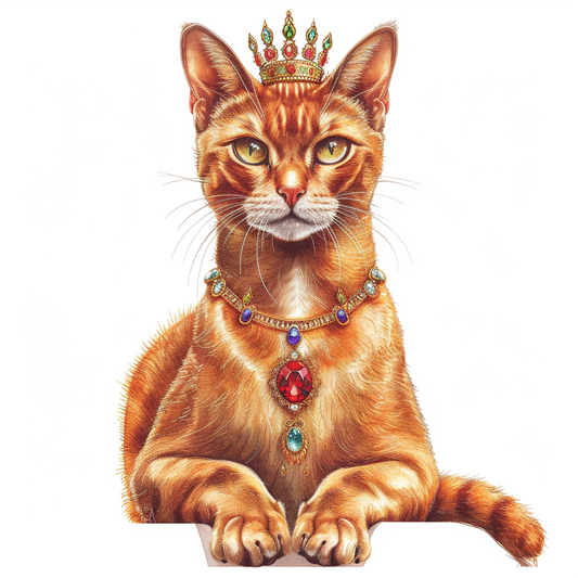 Abyssinian Cat astronaut majestic Expressive surreal Vinyl Decal Sticker for Car, Laptop, Tumbler and more # F021056-4" x 4"
