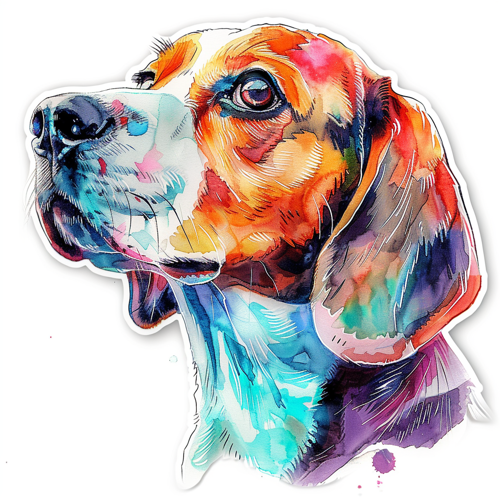 Beagle dog Vinyl Decal Sticker for Car, Laptop, Tumbler and more # F012071