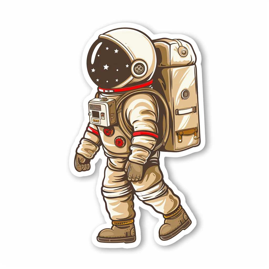 a Astronaut majestic Expressive surreal Vinyl Decal Sticker for Car, Laptop, Tumbler and more # F017032