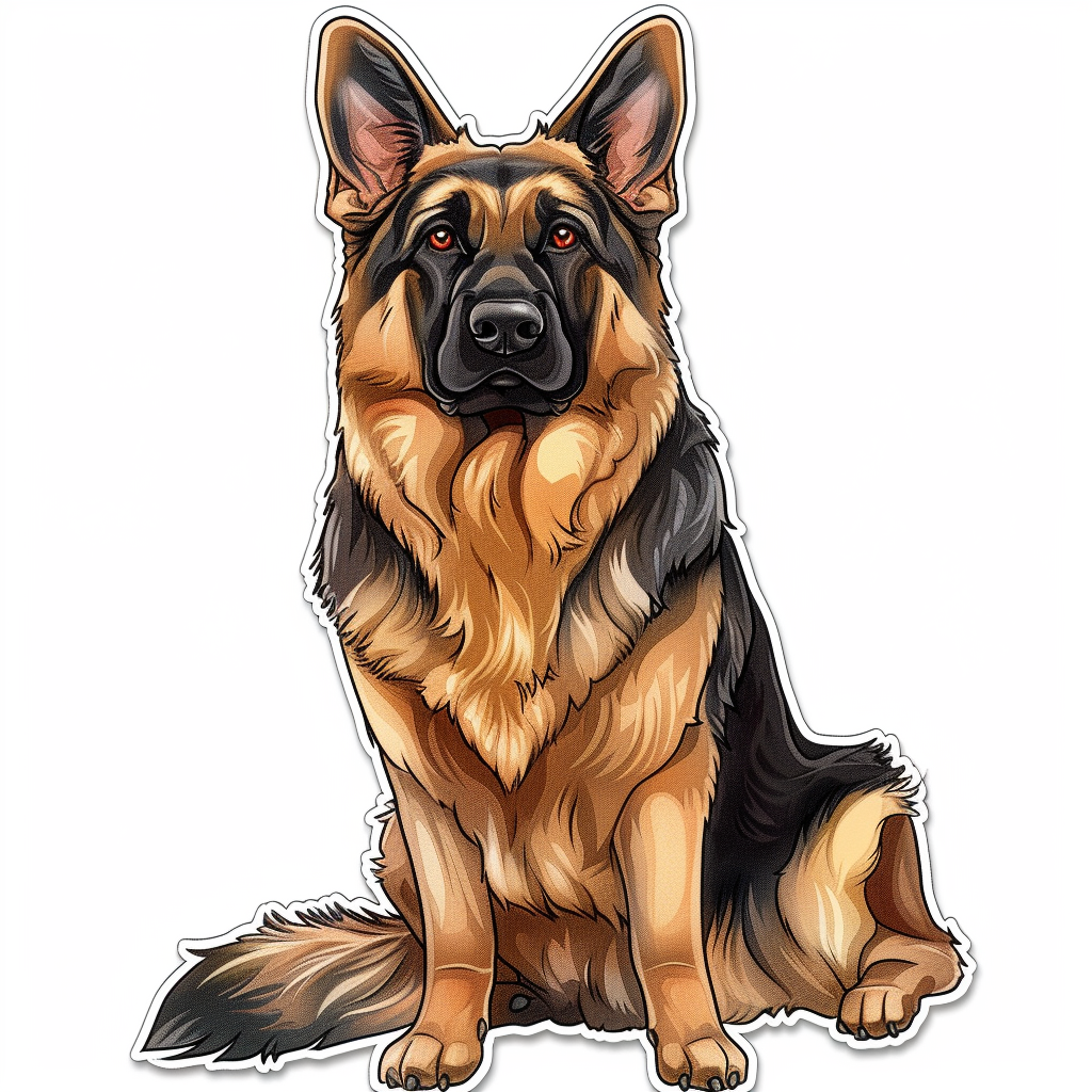 German Shepherd Dog Vinyl Decal Sticker for Car, Laptop, Tumbler and more # F011278