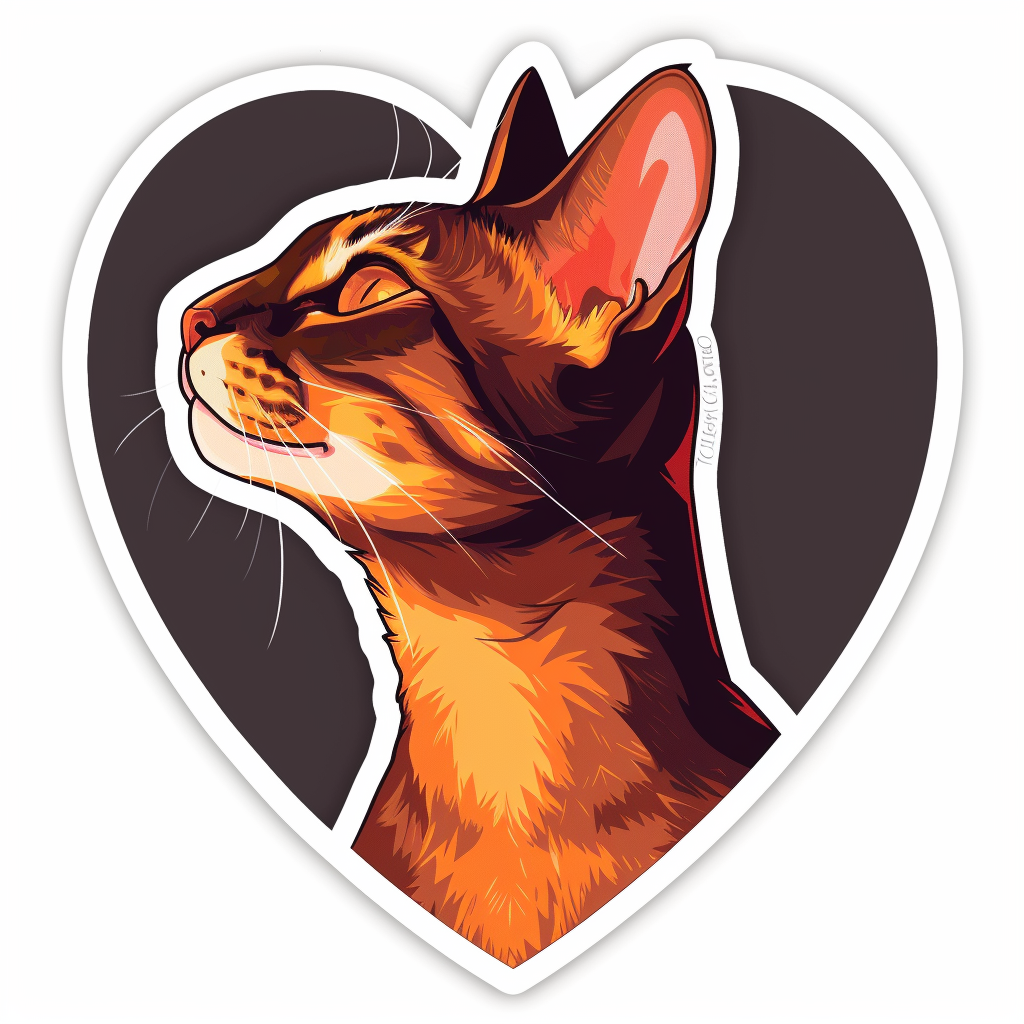 Abyssinian Cat astronaut majestic Expressive surreal Vinyl Decal Sticker for Car, Laptop, Tumbler and more # F021269-4" x 4"