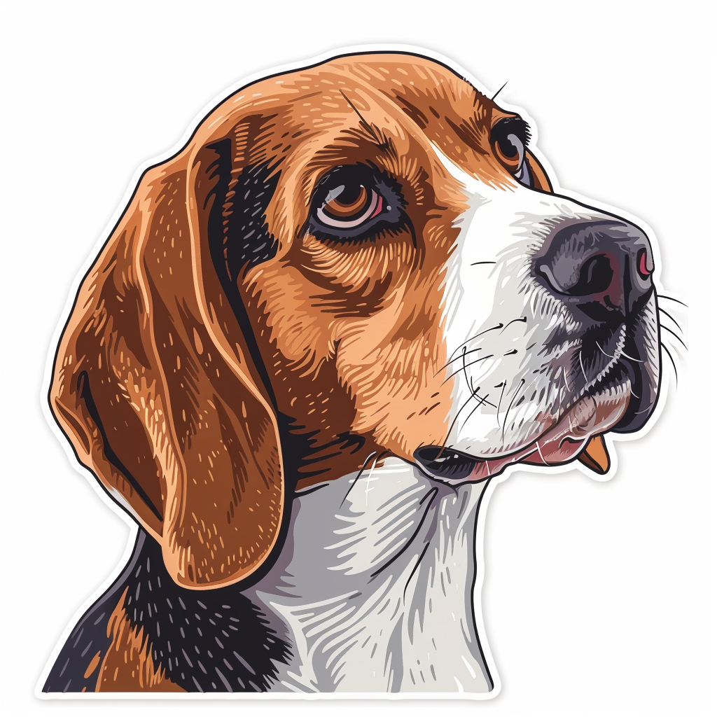 Beagle dog Vinyl Decal Sticker for Car, Laptop, Tumbler and more # F011780