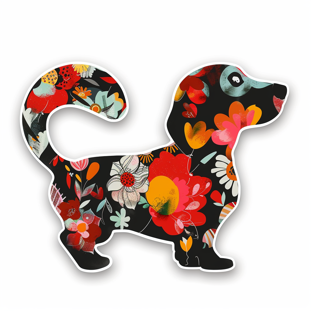 Dachshund Dog Heartcore Vinyl Decal Sticker for Car, Laptop, Tumbler and more # F012702