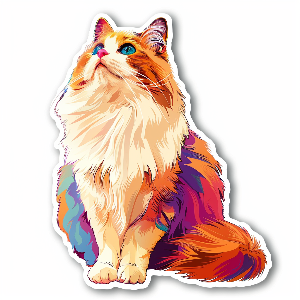Ragdoll cat Vinyl Decal Sticker for Car, Laptop, Tumbler and more # F07599