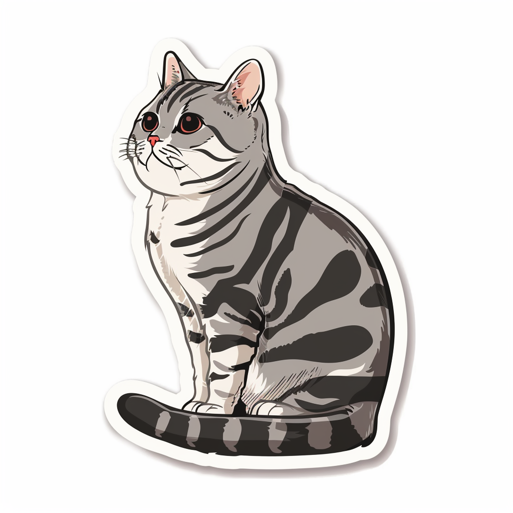 American Shorthair Cat majestic Expressive surreal Vinyl Decal Sticker for Car, Laptop, Tumbler and more # F018603
