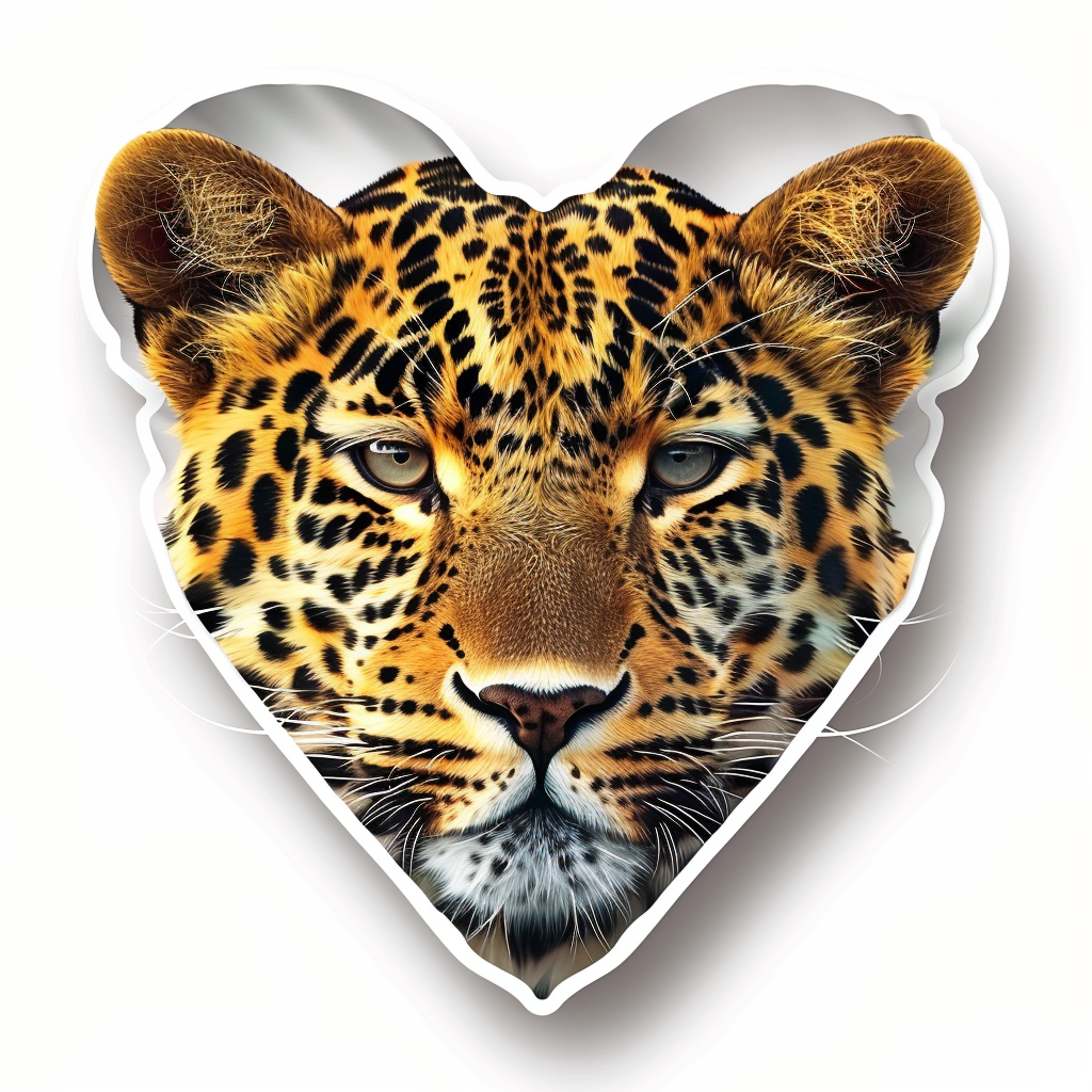 Leopard majestic Expressive surreal Vinyl Decal Sticker for Car, Laptop, Tumbler and more # F022550