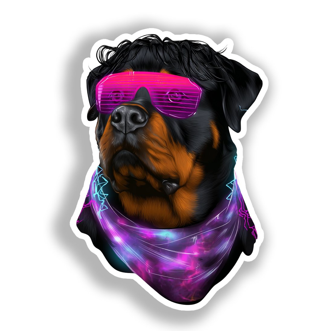 Rottweiler Dog Vinyl Decal Sticker for Car, Laptop, Tumbler and more # A017999-4" x 4"