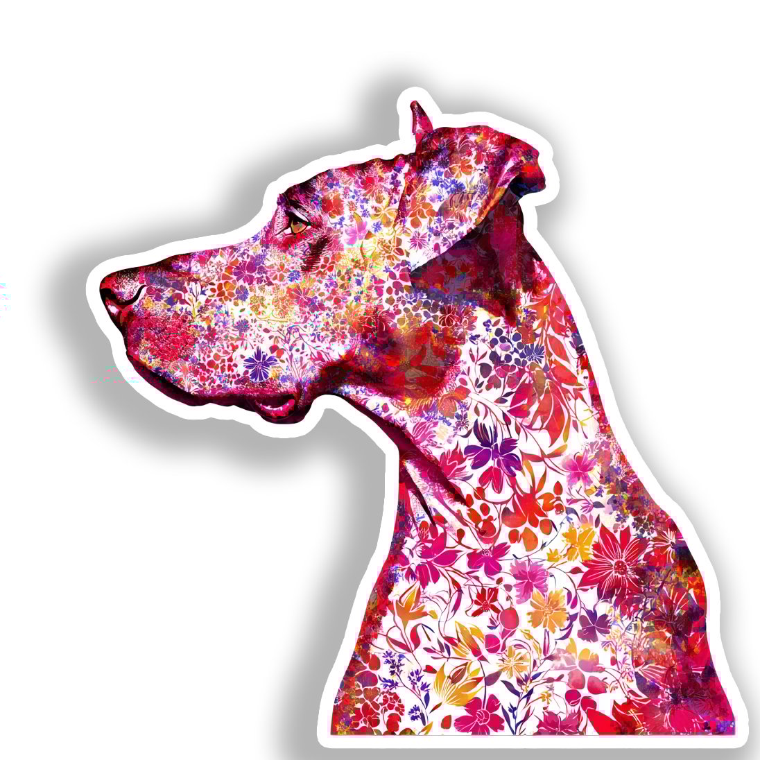 Great Dane Dog Vinyl Decal Sticker for Car, Laptop, Tumbler and more # A019471-4" x 4"