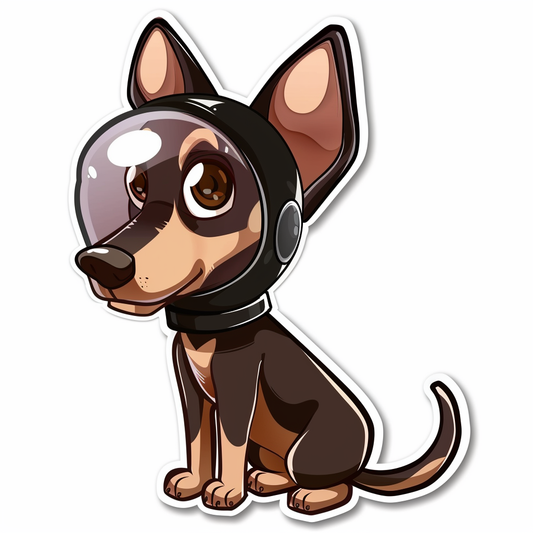 Cute and Adorable Doberman Pinscher Expressive surreal Vinyl Decal Sticker for Car, Laptop, Tumbler and more # F019645-4" x 4"