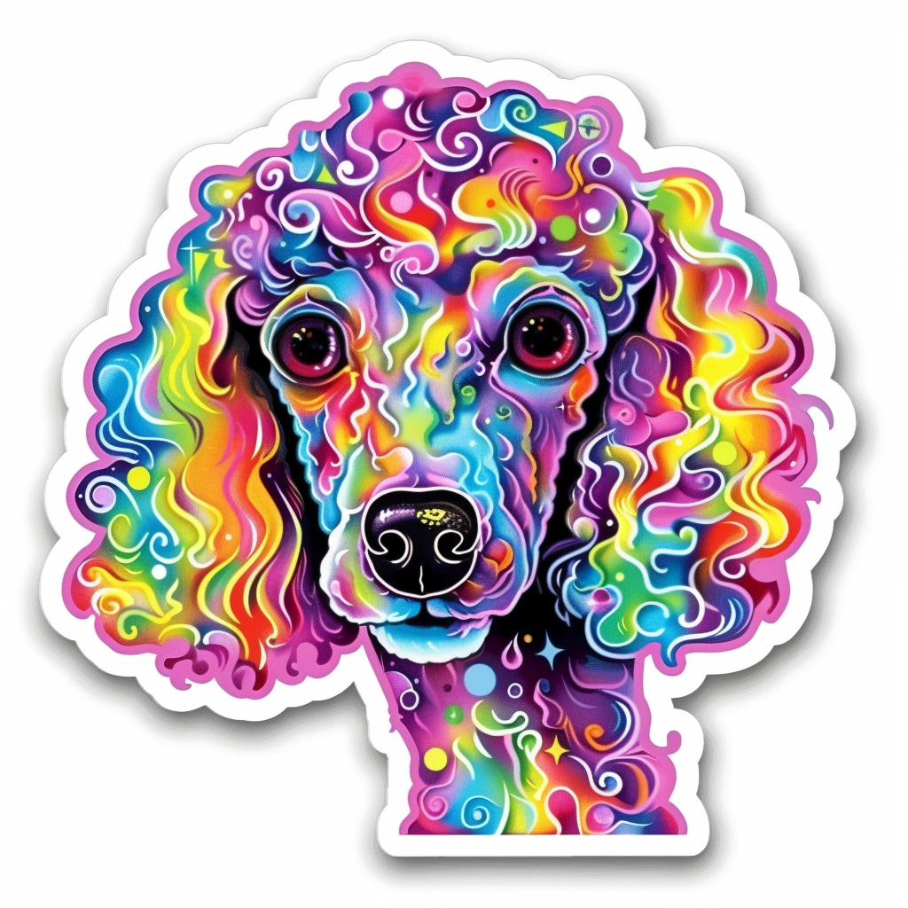 Poodle Dog heartcore Vinyl Decal Sticker for Car, Laptop, Tumbler and more # F012305