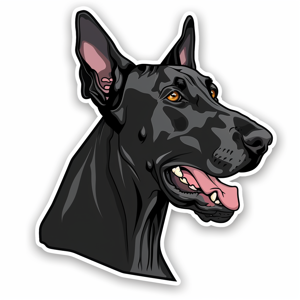 Great Dane Dog Expressive surreal Vinyl Decal Sticker for Car, Laptop, Tumbler and more # F022883