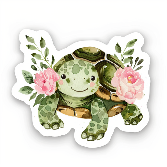 turtle majestic Expressive surreal Vinyl Decal Sticker for Car, Laptop, Tumbler and more # F022122-4" x 4"