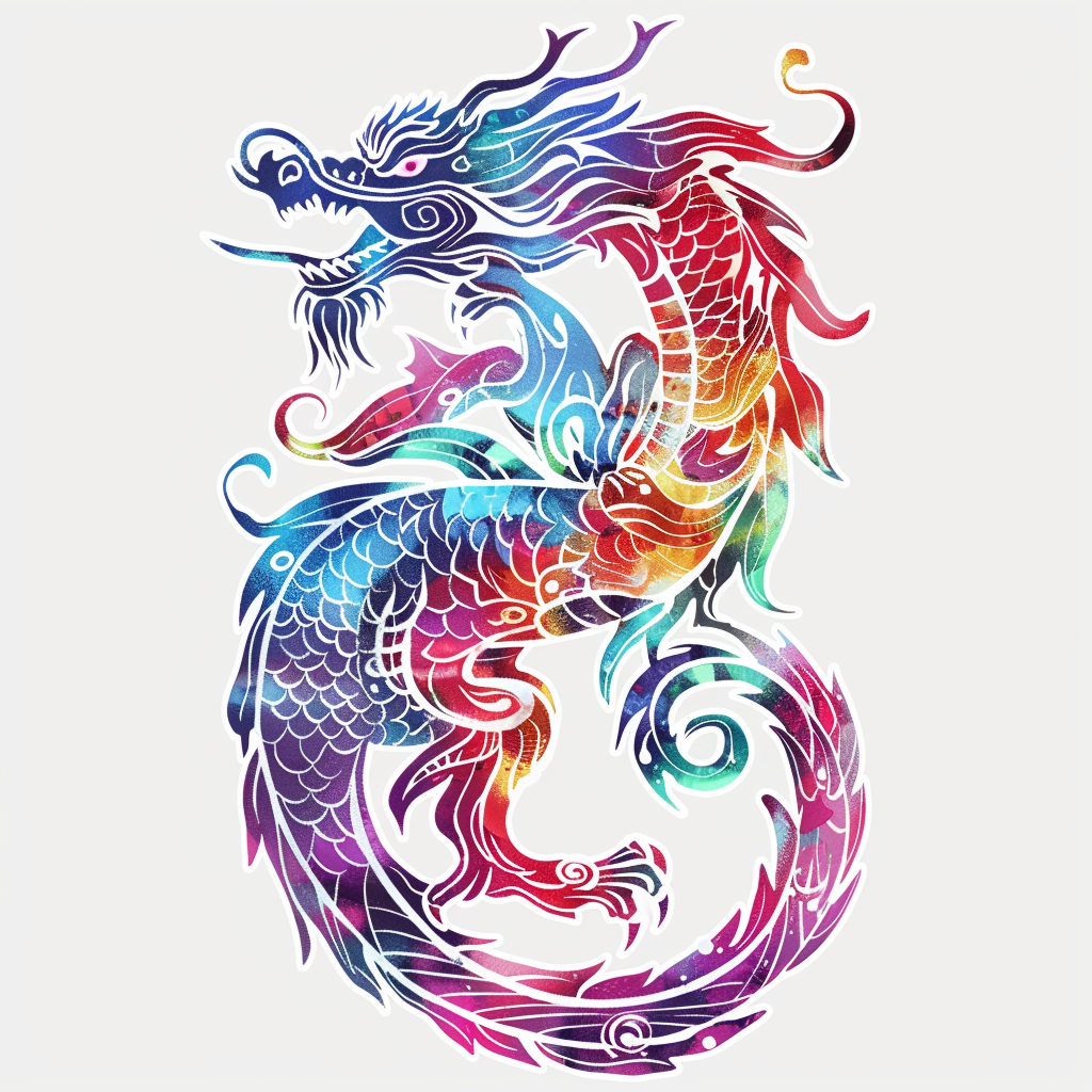 Dragon majestic Expressive surreal Vinyl Decal Sticker for Car, Laptop, Tumbler and more # F018961