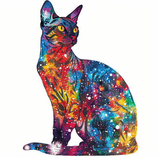 Abyssinian Cat astronaut majestic Expressive surreal Vinyl Decal Sticker for Car, Laptop, Tumbler and more # F021643-4" x 4"