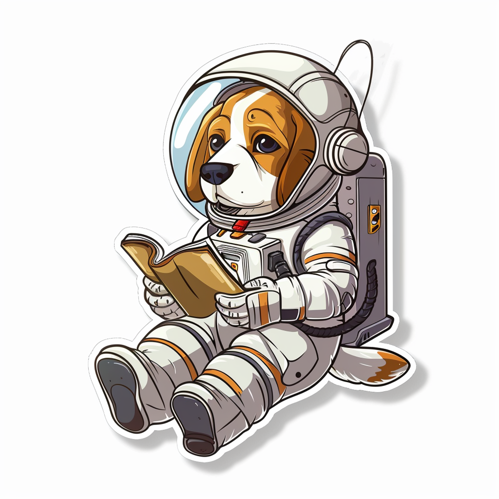 Beagle dog astronaut Vinyl Decal Sticker for Car, Laptop, Tumbler and more # F011927