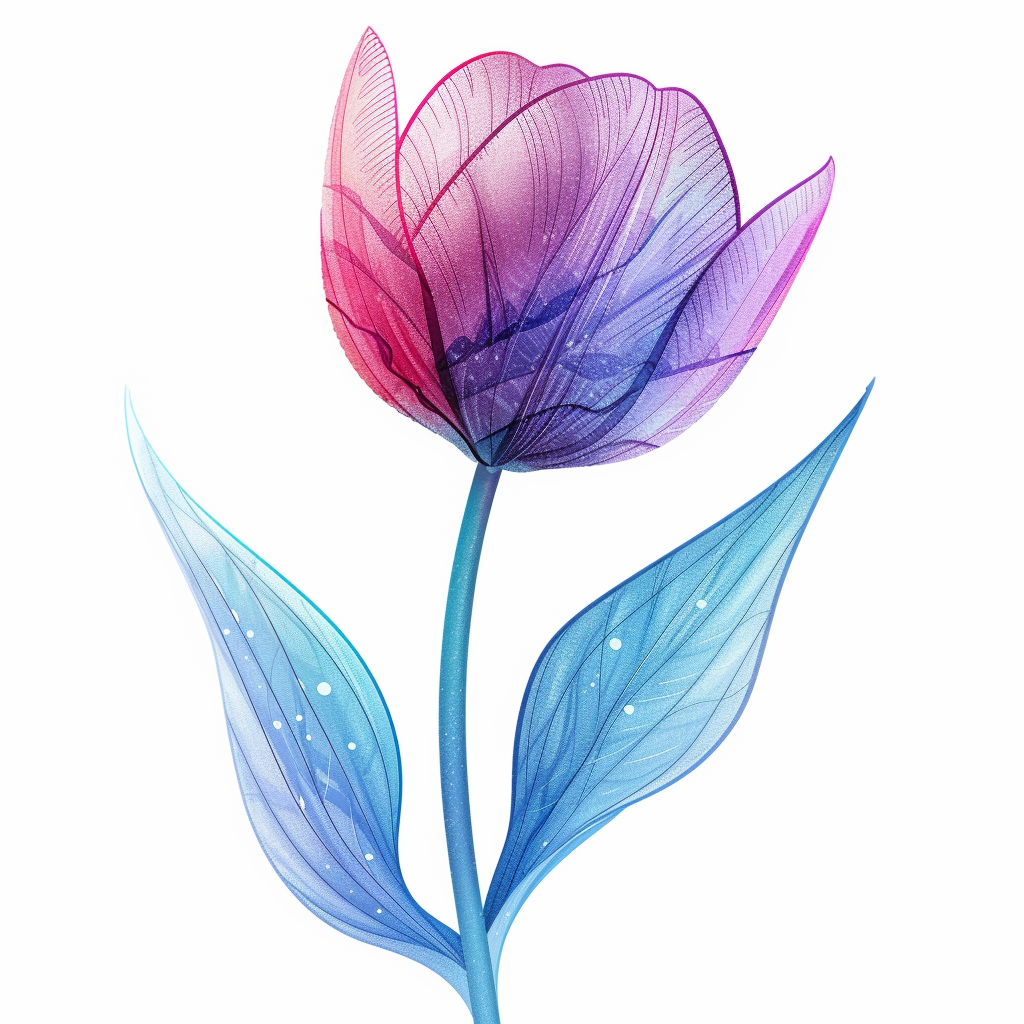 Sticker of a Tulip flower Vinyl Decal Sticker for Car, Laptop, Tumbler and more # F023400