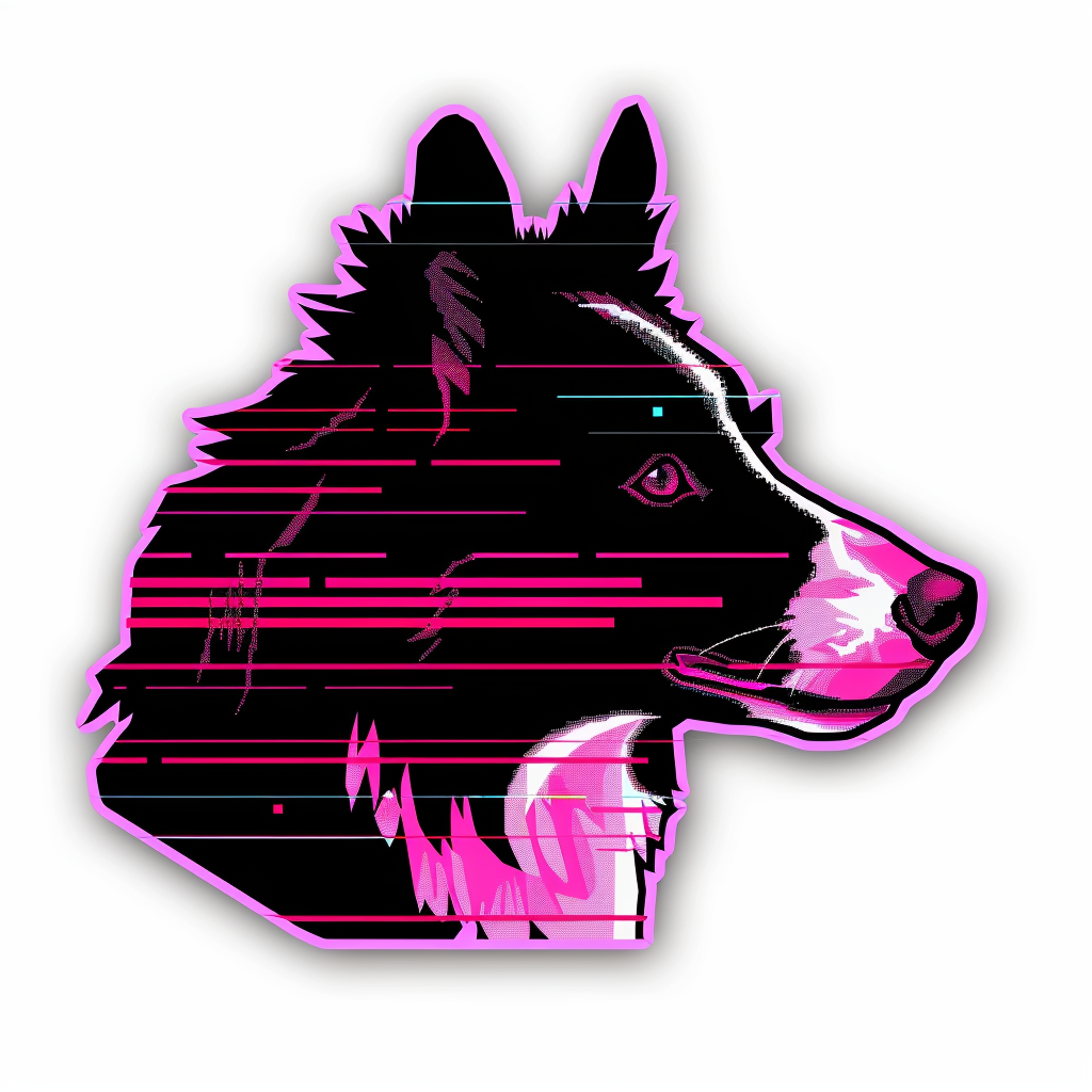 Border Collie Dog majestic Expressive surreal Vinyl Decal Sticker for Car, Laptop, Tumbler and more # F021825-4" x 4"