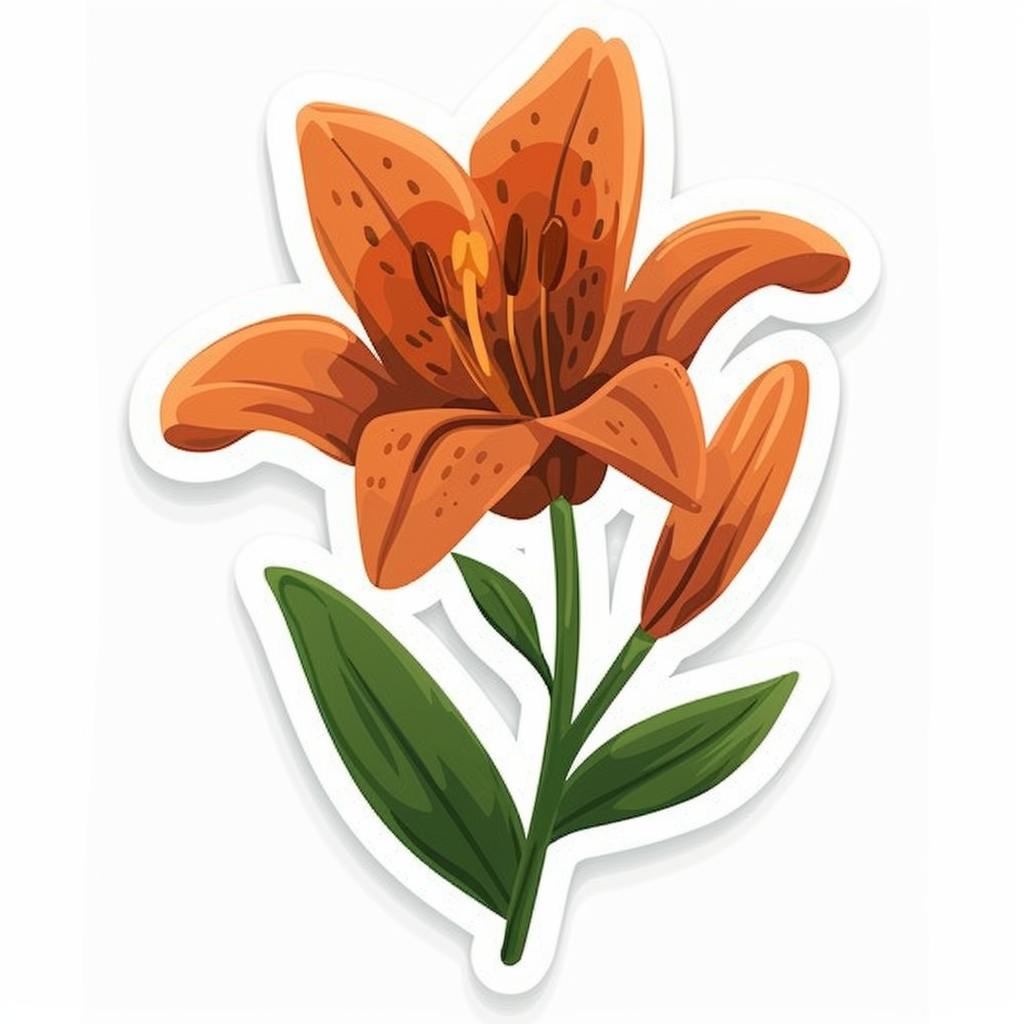 Lily flower majestic Expressive surreal Vinyl Decal Sticker for Car, Laptop, Tumbler and more # F023271