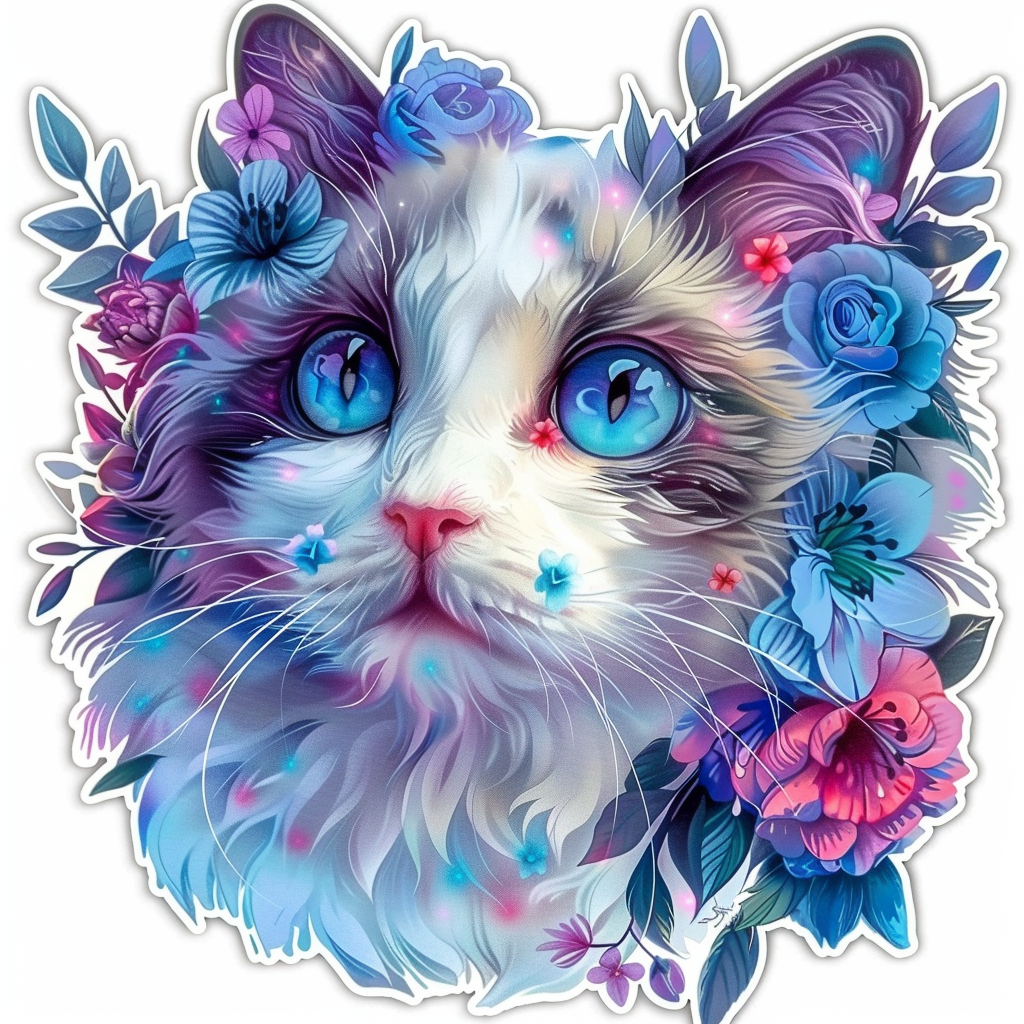 Ragdoll Cat Vinyl Decal Sticker for Car, Laptop, Tumbler and more # F07951