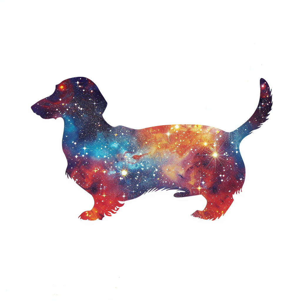 Dachshund Dog galaxy Vinyl Decal Sticker for Car, Laptop, Tumbler and more # F012983