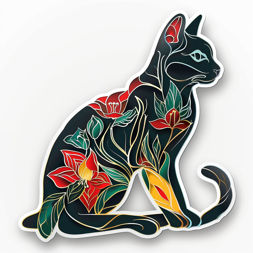Abyssinian Cat astronaut majestic Expressive surreal Vinyl Decal Sticker for Car, Laptop, Tumbler and more # F021055-4" x 4"