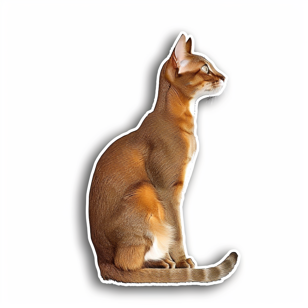 Abyssinian Cat Vinyl Decal Sticker for Car, Laptop, Tumbler and more # F08046