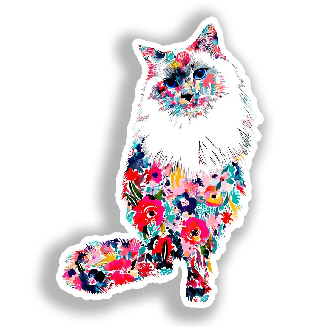 Ragdoll Cat Vinyl Decal Sticker for Car, Laptop, Tumbler and more # A019267-4" x 4"