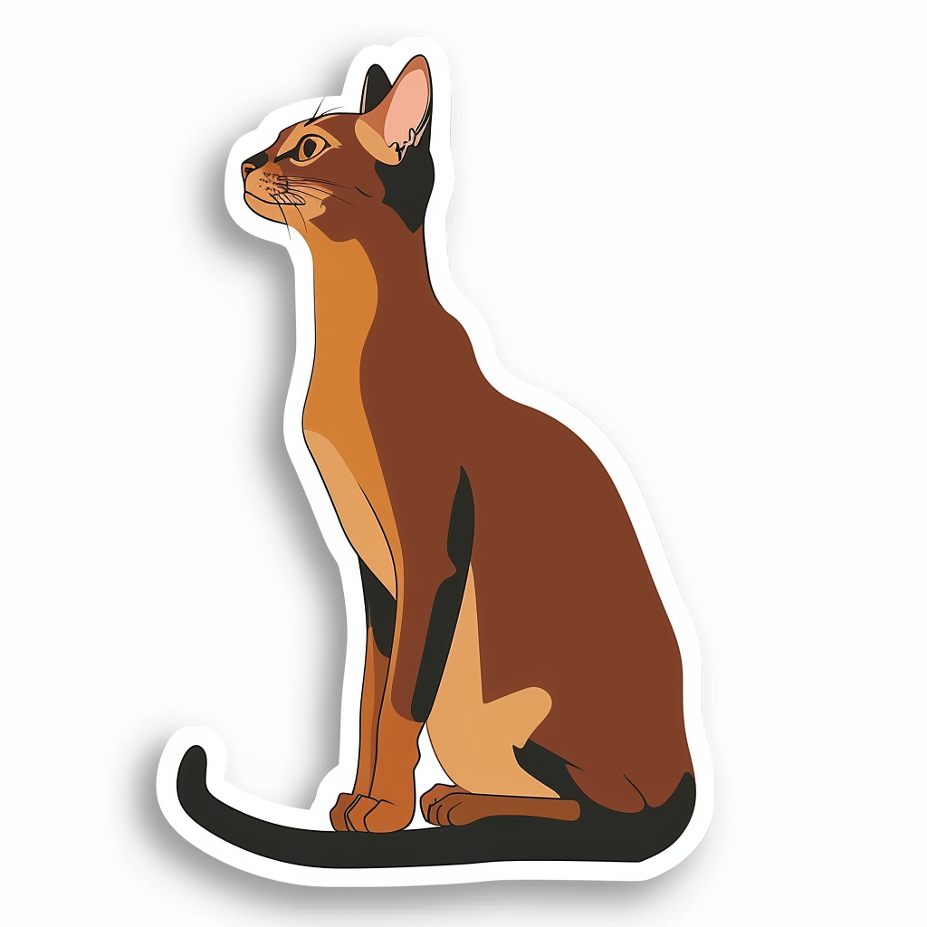 Abyssinian cat Vinyl Decal Sticker for Car, Laptop, Tumbler and more # F07945