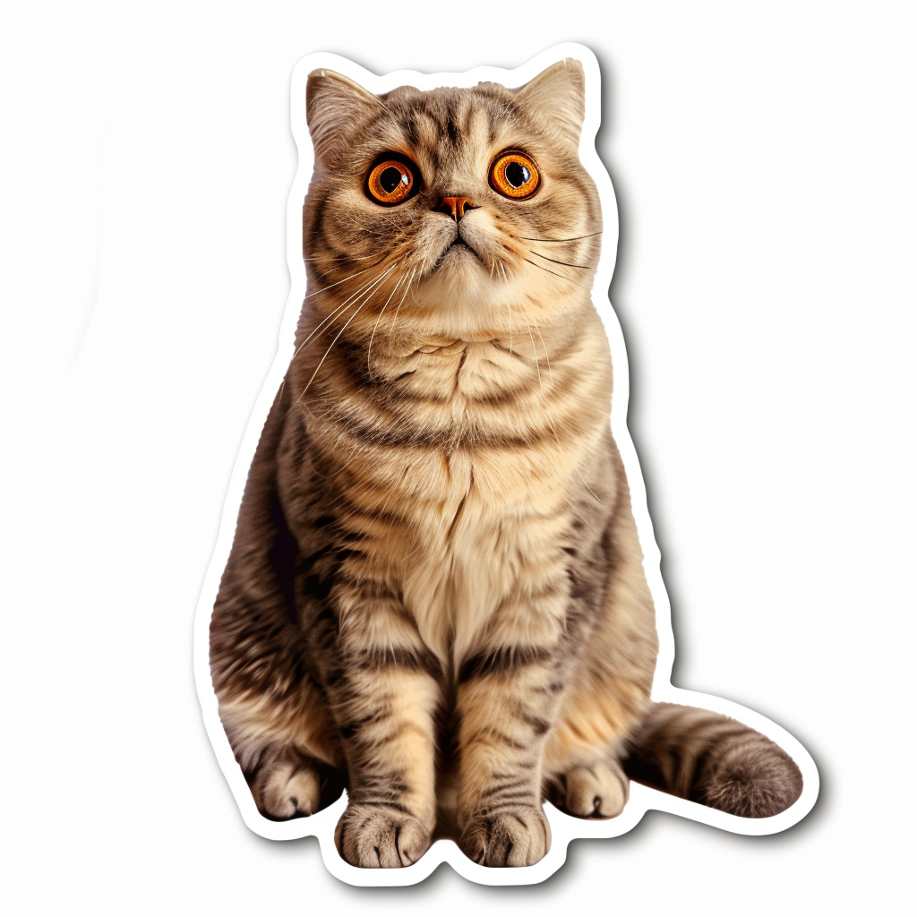 Scottish Fold cat Vinyl Decal Sticker for Car, Laptop, Tumbler and more # F07818