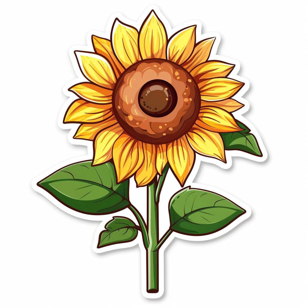 Sunflower flower majestic Expressive surreal Vinyl Decal Sticker for Car, Laptop, Tumbler and more # F022951