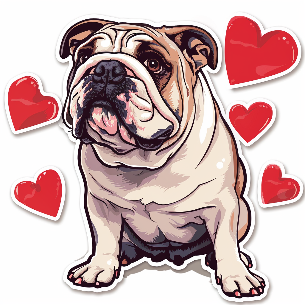 Bulldog Dog majestic Expressive surreal Vinyl Decal Sticker for Car, Laptop, Tumbler and more # F017444-12" x 12"